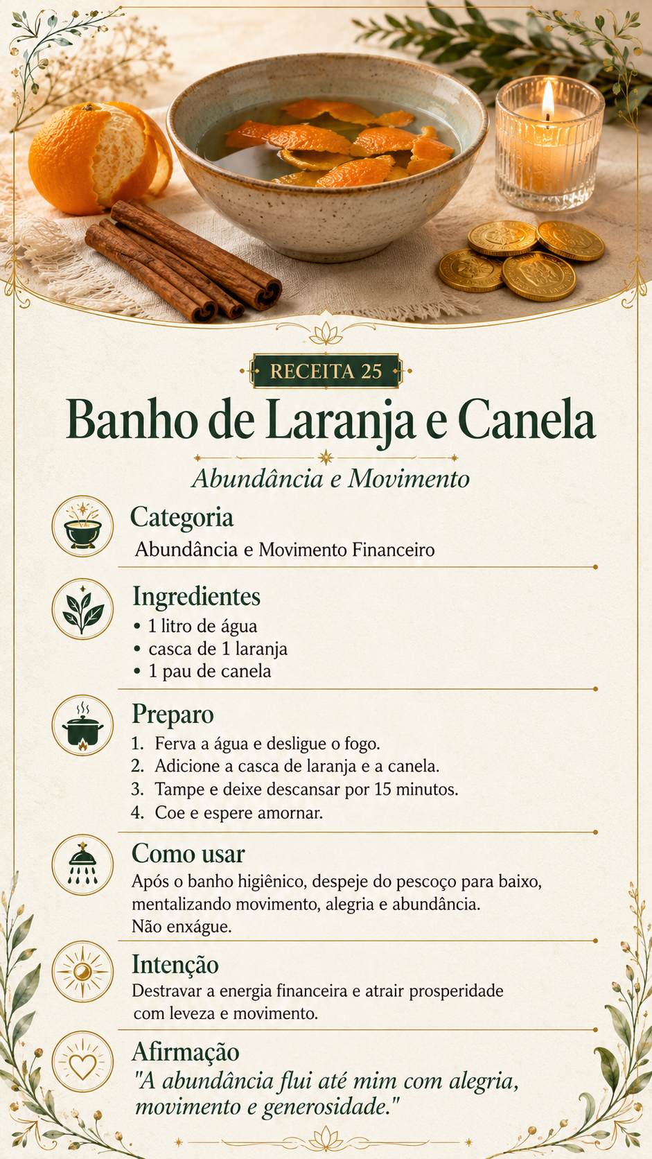 Banho de Laranja e Canela